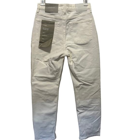 Everlane The High Rise Straight Jean in Bone White size 26 NWT New Ankle - Picture 7 of 9